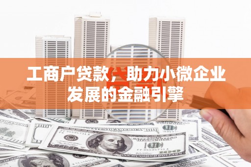 达茂旗工商户贷款，助力小微企业发展的金融引擎