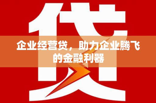 达茂旗企业经营贷，助力企业腾飞的金融利器