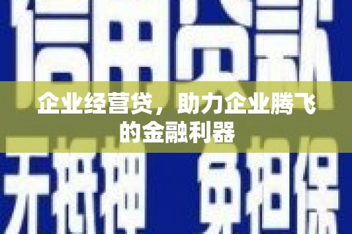 达茂旗企业经营贷，助力企业腾飞的金融利器