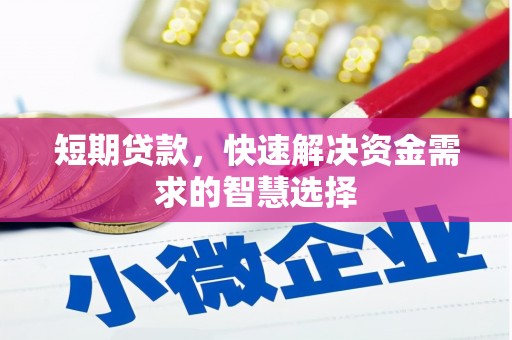 达茂旗短期贷款，快速解决资金需求的智慧选择