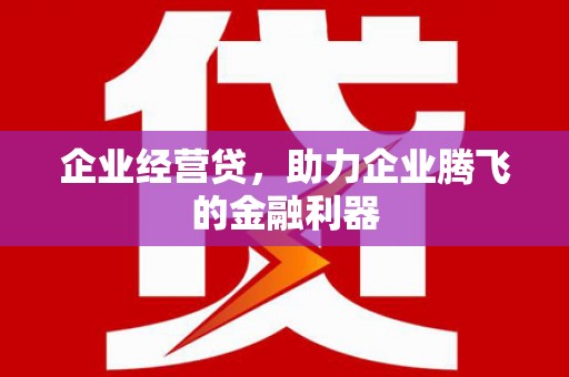 达茂旗企业经营贷，助力企业腾飞的金融利器
