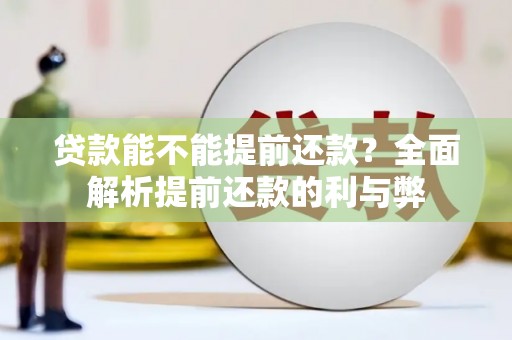 达茂旗贷款能不能提前还款？全面解析提前还款的利与弊