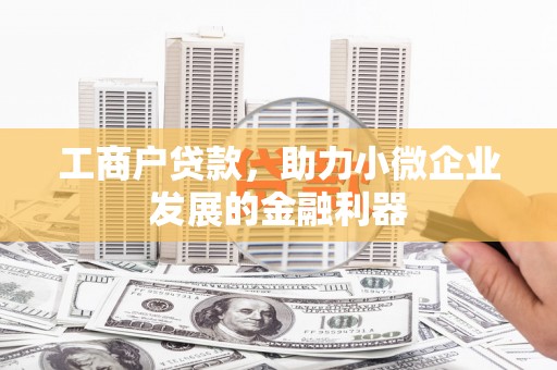 达茂旗工商户贷款，助力小微企业发展的金融利器