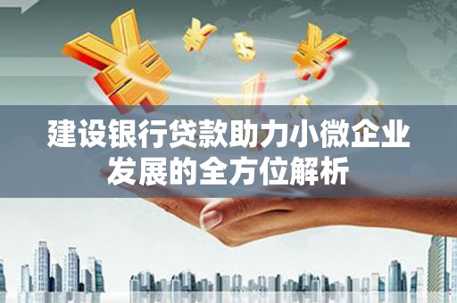 达茂旗建设银行贷款助力小微企业发展的全方位解析