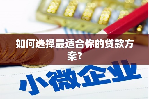 达茂旗如何选择最适合你的贷款方案？