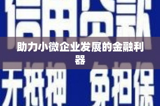 达茂旗助力小微企业发展的金融利器